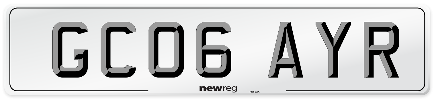 GC06 AYR Number Plate from New Reg